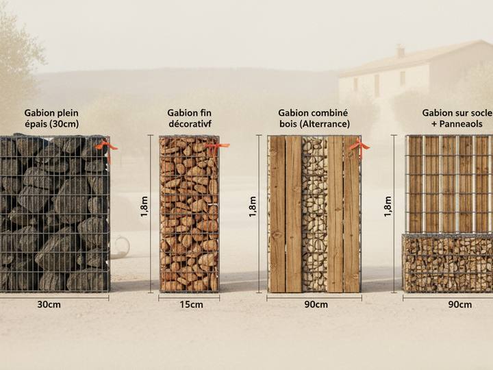 Types de panneaux de clôture en gabion